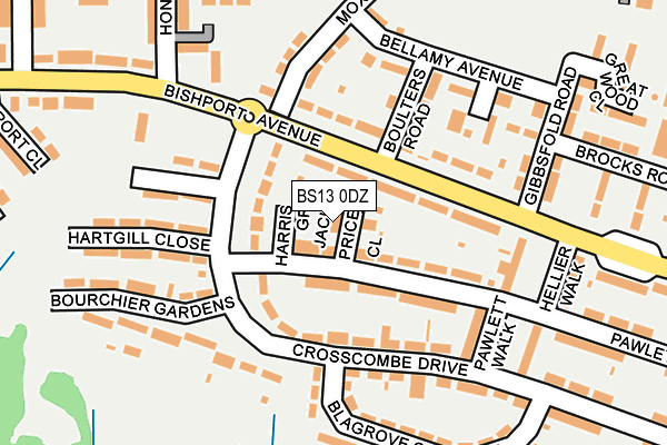 BS13 0DZ map - OS OpenMap – Local (Ordnance Survey) BS13 0DZ map - OS OpenMap – Local (Ordnance Survey)