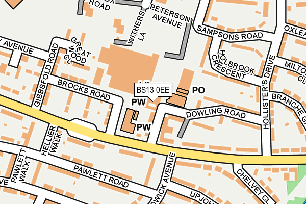 BS13 0EE map - OS OpenMap – Local (Ordnance Survey) BS13 0EE map - OS OpenMap – Local (Ordnance Survey)