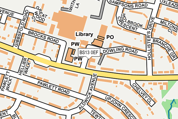 BS13 0EF map - OS OpenMap – Local (Ordnance Survey)