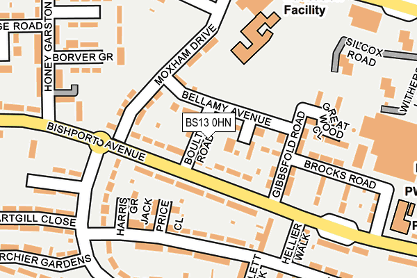 BS13 0HN map - OS OpenMap – Local (Ordnance Survey) BS13 0HN map - OS OpenMap – Local (Ordnance Survey)