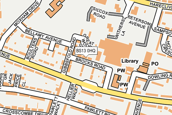 BS13 0HQ map - OS OpenMap – Local (Ordnance Survey) BS13 0HQ map - OS OpenMap – Local (Ordnance Survey)