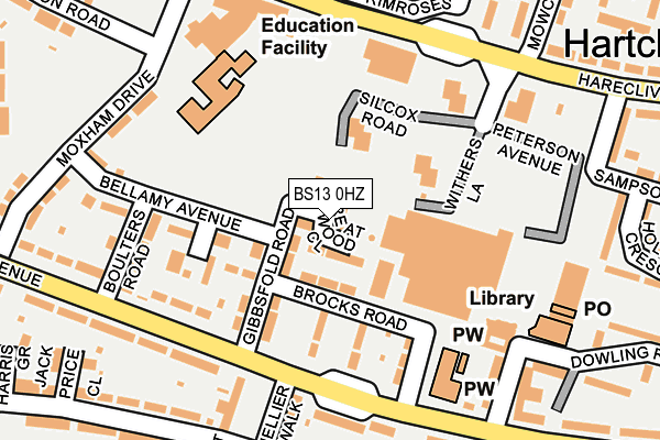 BS13 0HZ map - OS OpenMap – Local (Ordnance Survey) BS13 0HZ map - OS OpenMap – Local (Ordnance Survey)