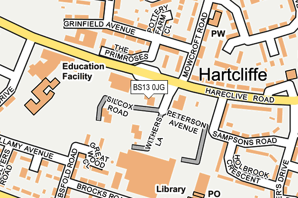 BS13 0JG map - OS OpenMap – Local (Ordnance Survey) BS13 0JG map - OS OpenMap – Local (Ordnance Survey)