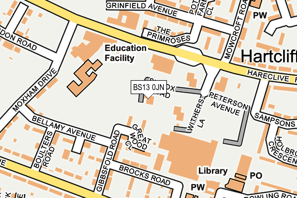BS13 0JN map - OS OpenMap – Local (Ordnance Survey) BS13 0JN map - OS OpenMap – Local (Ordnance Survey)