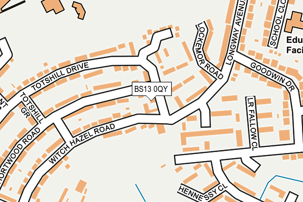 BS13 0QY map - OS OpenMap – Local (Ordnance Survey) BS13 0QY map - OS OpenMap – Local (Ordnance Survey)