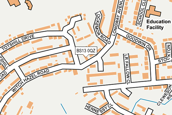 BS13 0QZ map - OS OpenMap – Local (Ordnance Survey) BS13 0QZ map - OS OpenMap – Local (Ordnance Survey)