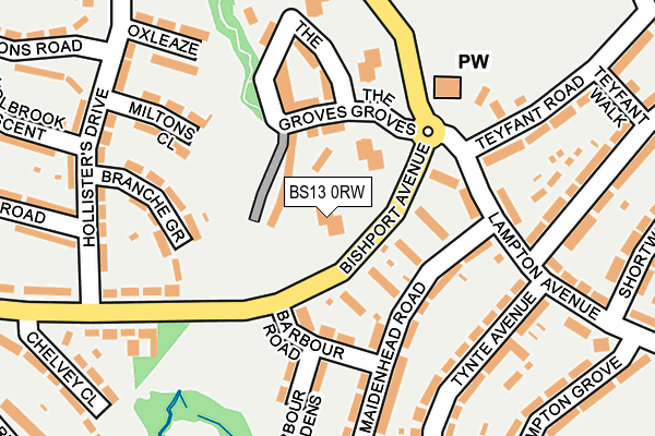 BS13 0RW map - OS OpenMap – Local (Ordnance Survey) BS13 0RW map - OS OpenMap – Local (Ordnance Survey)