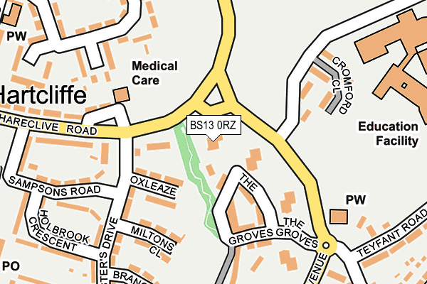 BS13 0RZ map - OS OpenMap – Local (Ordnance Survey) BS13 0RZ map - OS OpenMap – Local (Ordnance Survey)