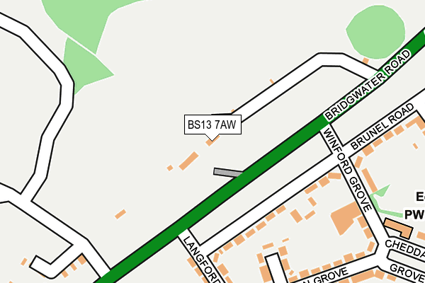 BS13 7AW map - OS OpenMap – Local (Ordnance Survey) BS13 7AW map - OS OpenMap – Local (Ordnance Survey)