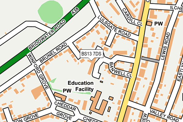 BS13 7DS map - OS OpenMap – Local (Ordnance Survey) BS13 7DS map - OS OpenMap – Local (Ordnance Survey)