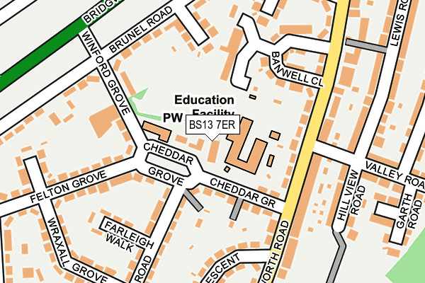 BS13 7ER map - OS OpenMap – Local (Ordnance Survey) BS13 7ER map - OS OpenMap – Local (Ordnance Survey)