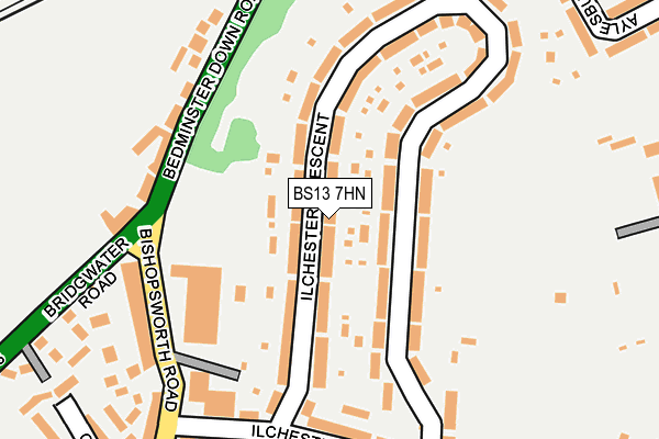 BS13 7HN map - OS OpenMap – Local (Ordnance Survey) BS13 7HN map - OS OpenMap – Local (Ordnance Survey)