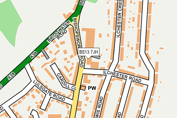 BS13 7JH map - OS OpenMap – Local (Ordnance Survey) BS13 7JH map - OS OpenMap – Local (Ordnance Survey)
