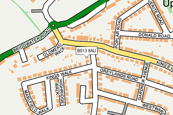 BS13 8AU map - OS OpenMap – Local (Ordnance Survey) BS13 8AU map - OS OpenMap – Local (Ordnance Survey)