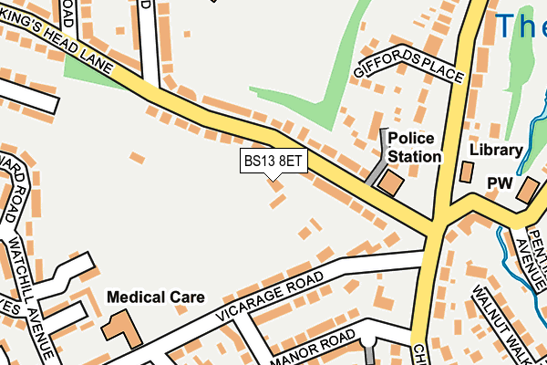 BS13 8ET map - OS OpenMap – Local (Ordnance Survey) BS13 8ET map - OS OpenMap – Local (Ordnance Survey)