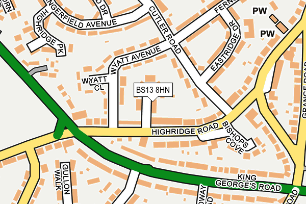 BS13 8HN map - OS OpenMap – Local (Ordnance Survey) BS13 8HN map - OS OpenMap – Local (Ordnance Survey)