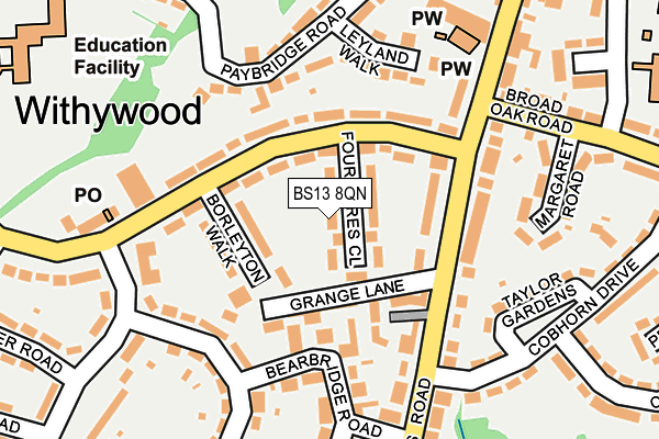 BS13 8QN map - OS OpenMap – Local (Ordnance Survey) BS13 8QN map - OS OpenMap – Local (Ordnance Survey)