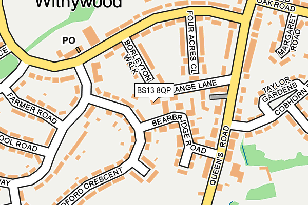 BS13 8QP map - OS OpenMap – Local (Ordnance Survey) BS13 8QP map - OS OpenMap – Local (Ordnance Survey)