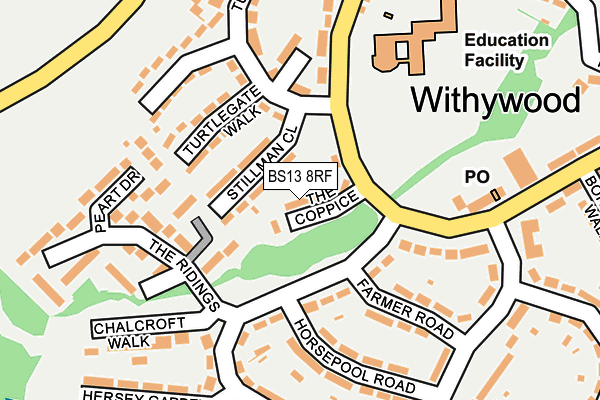 BS13 8RF map - OS OpenMap – Local (Ordnance Survey) BS13 8RF map - OS OpenMap – Local (Ordnance Survey)