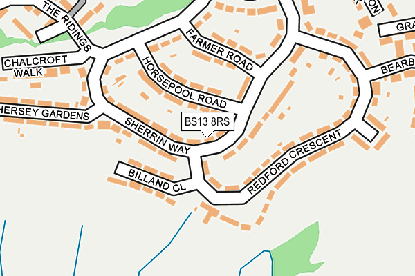 BS13 8RS map - OS OpenMap – Local (Ordnance Survey) BS13 8RS map - OS OpenMap – Local (Ordnance Survey)