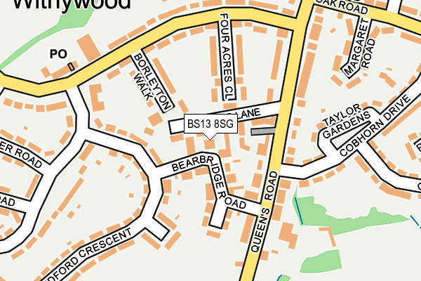 BS13 8SG map - OS OpenMap – Local (Ordnance Survey) BS13 8SG map - OS OpenMap – Local (Ordnance Survey)