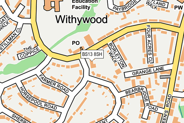 BS13 8SH map - OS OpenMap – Local (Ordnance Survey) BS13 8SH map - OS OpenMap – Local (Ordnance Survey)