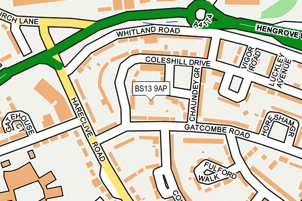 BS13 9AP map - OS OpenMap – Local (Ordnance Survey) BS13 9AP map - OS OpenMap – Local (Ordnance Survey)