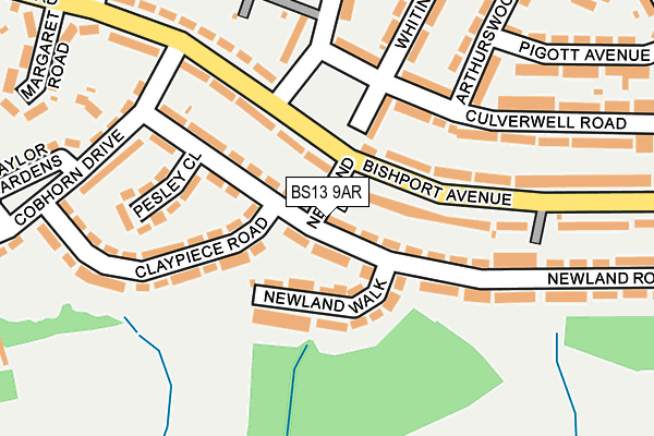BS13 9AR map - OS OpenMap – Local (Ordnance Survey)