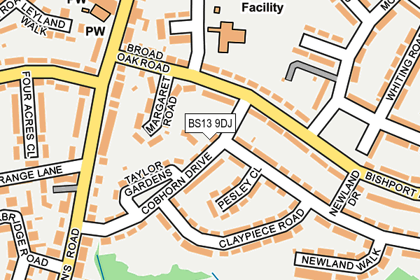 BS13 9DJ map - OS OpenMap – Local (Ordnance Survey) BS13 9DJ map - OS OpenMap – Local (Ordnance Survey)