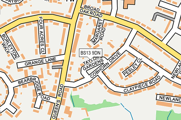 BS13 9DN map - OS OpenMap – Local (Ordnance Survey) BS13 9DN map - OS OpenMap – Local (Ordnance Survey)