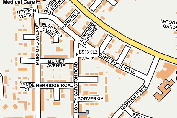 BS13 9LZ map - OS OpenMap – Local (Ordnance Survey) BS13 9LZ map - OS OpenMap – Local (Ordnance Survey)