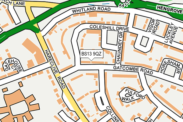BS13 9QZ map - OS OpenMap – Local (Ordnance Survey) BS13 9QZ map - OS OpenMap – Local (Ordnance Survey)
