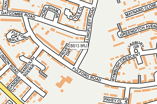 BS13 9RJ map - OS OpenMap – Local (Ordnance Survey) BS13 9RJ map - OS OpenMap – Local (Ordnance Survey)
