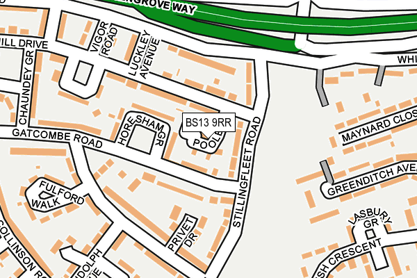 BS13 9RR map - OS OpenMap – Local (Ordnance Survey) BS13 9RR map - OS OpenMap – Local (Ordnance Survey)
