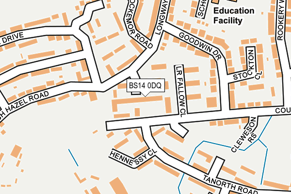 BS14 0DQ map - OS OpenMap – Local (Ordnance Survey) BS14 0DQ map - OS OpenMap – Local (Ordnance Survey)
