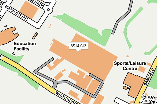 BS14 0JZ map - OS OpenMap – Local (Ordnance Survey) BS14 0JZ map - OS OpenMap – Local (Ordnance Survey)