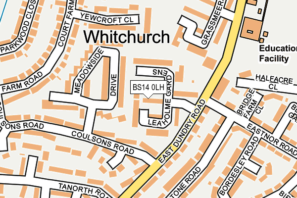 BS14 0LH map - OS OpenMap – Local (Ordnance Survey) BS14 0LH map - OS OpenMap – Local (Ordnance Survey)