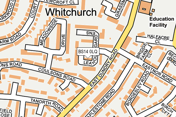 BS14 0LQ map - OS OpenMap – Local (Ordnance Survey) BS14 0LQ map - OS OpenMap – Local (Ordnance Survey)
