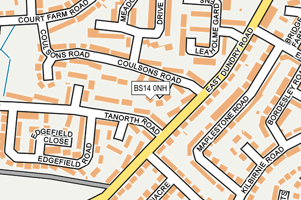 BS14 0NH map - OS OpenMap – Local (Ordnance Survey) BS14 0NH map - OS OpenMap – Local (Ordnance Survey)