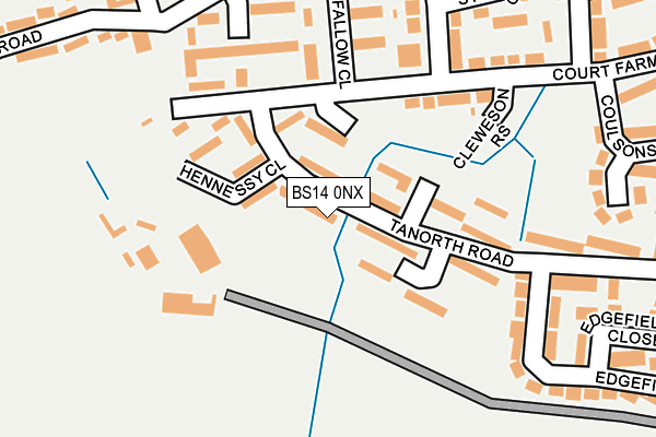 BS14 0NX map - OS OpenMap – Local (Ordnance Survey) BS14 0NX map - OS OpenMap – Local (Ordnance Survey)