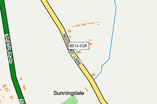 BS14 0QR map - OS OpenMap – Local (Ordnance Survey)