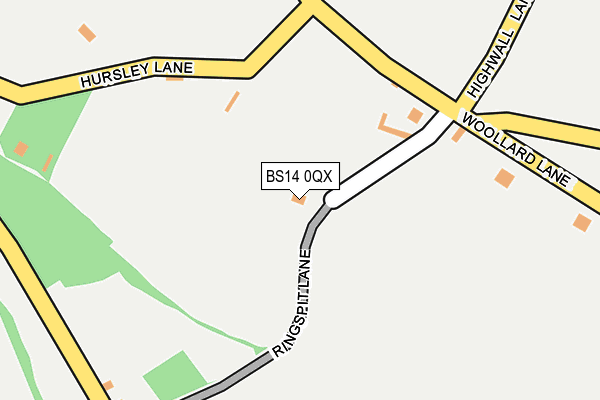 BS14 0QX map - OS OpenMap – Local (Ordnance Survey) BS14 0QX map - OS OpenMap – Local (Ordnance Survey)