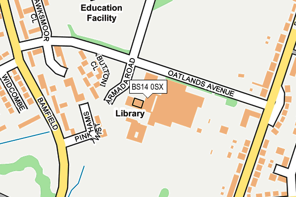 BS14 0SX map - OS OpenMap – Local (Ordnance Survey) BS14 0SX map - OS OpenMap – Local (Ordnance Survey)
