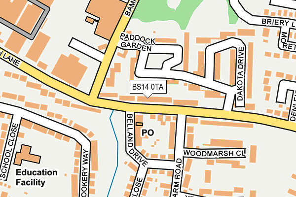 BS14 0TA map - OS OpenMap – Local (Ordnance Survey) BS14 0TA map - OS OpenMap – Local (Ordnance Survey)