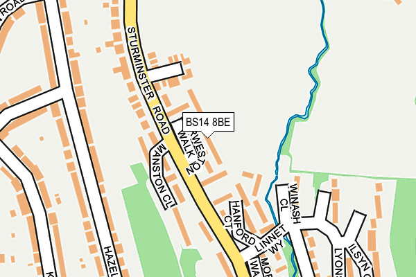 BS14 8BE map - OS OpenMap – Local (Ordnance Survey) BS14 8BE map - OS OpenMap – Local (Ordnance Survey)