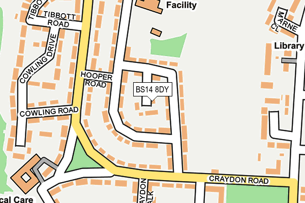 BS14 8DY map - OS OpenMap – Local (Ordnance Survey) BS14 8DY map - OS OpenMap – Local (Ordnance Survey)