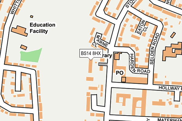 BS14 8HX map - OS OpenMap – Local (Ordnance Survey) BS14 8HX map - OS OpenMap – Local (Ordnance Survey)