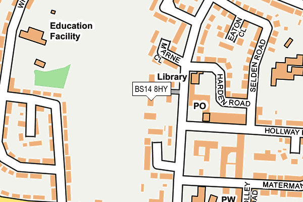 BS14 8HY map - OS OpenMap – Local (Ordnance Survey) BS14 8HY map - OS OpenMap – Local (Ordnance Survey)
