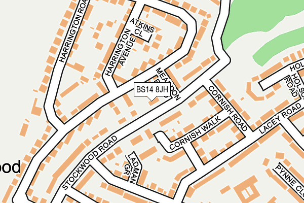 BS14 8JH map - OS OpenMap – Local (Ordnance Survey) BS14 8JH map - OS OpenMap – Local (Ordnance Survey)