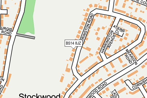 BS14 8JZ map - OS OpenMap – Local (Ordnance Survey) BS14 8JZ map - OS OpenMap – Local (Ordnance Survey)